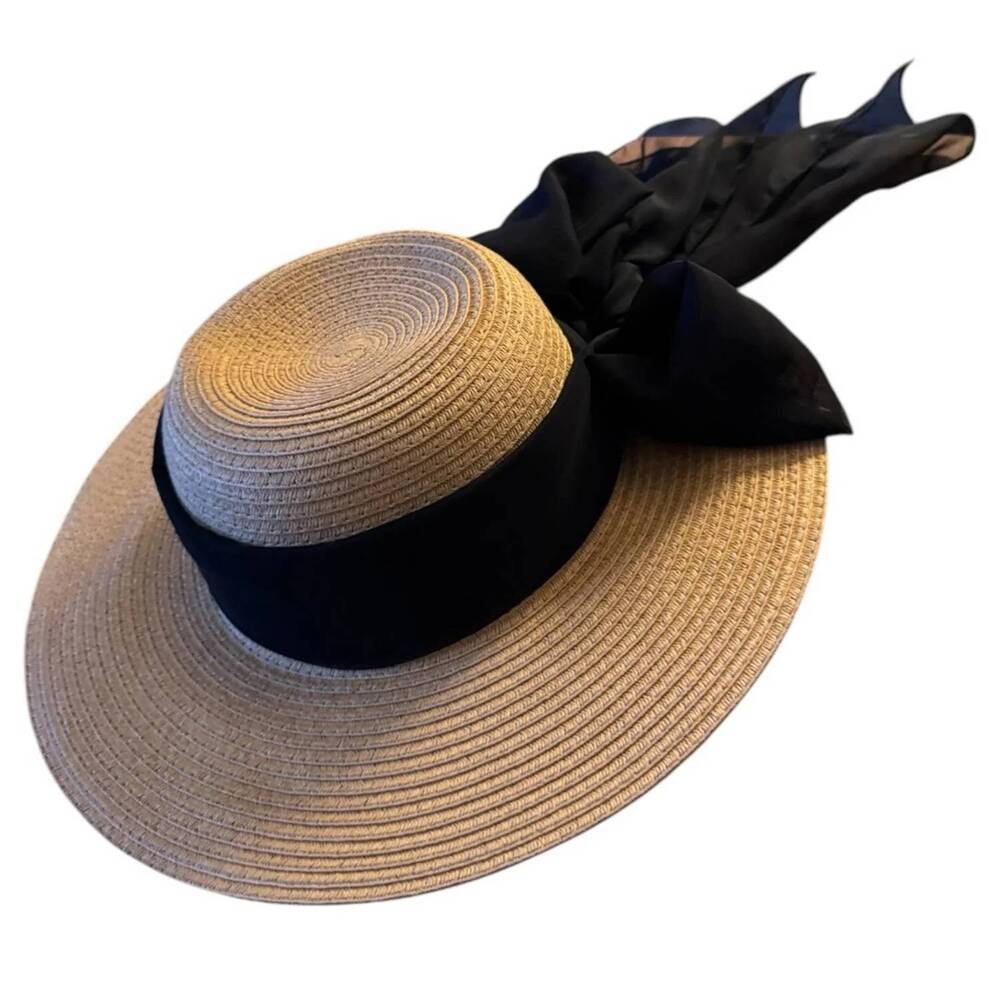 NEW STYLE & CO. women’s wide brim sun hat in tan/black
